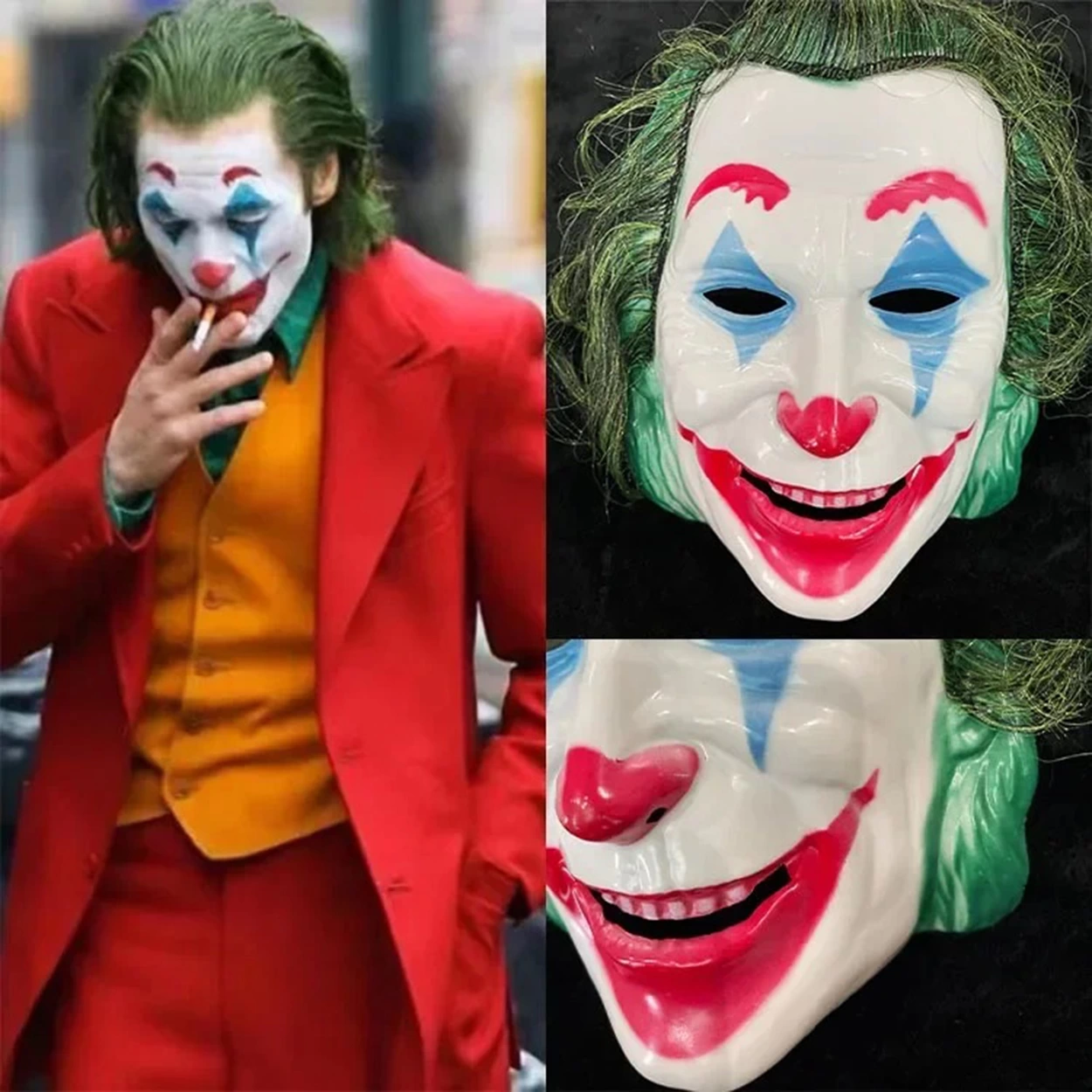 Joaquin Phoenix Joker Mask Green Hair