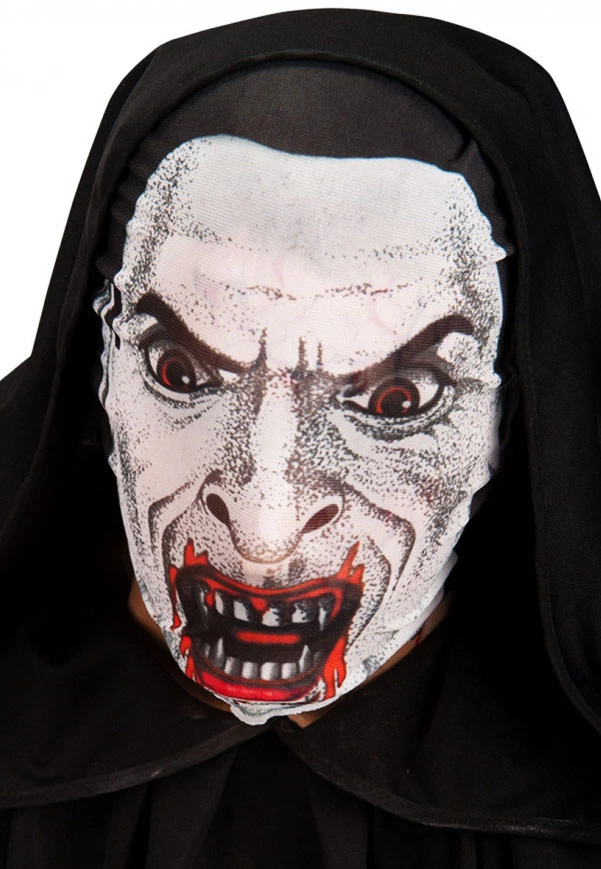 Full Passed Cloth Vampire Mask to Head - Stretch Horror Mask - 3d Printed Mask Model 2