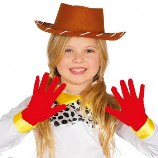 Red Color Children Boy Likralı Pandomim Gloves