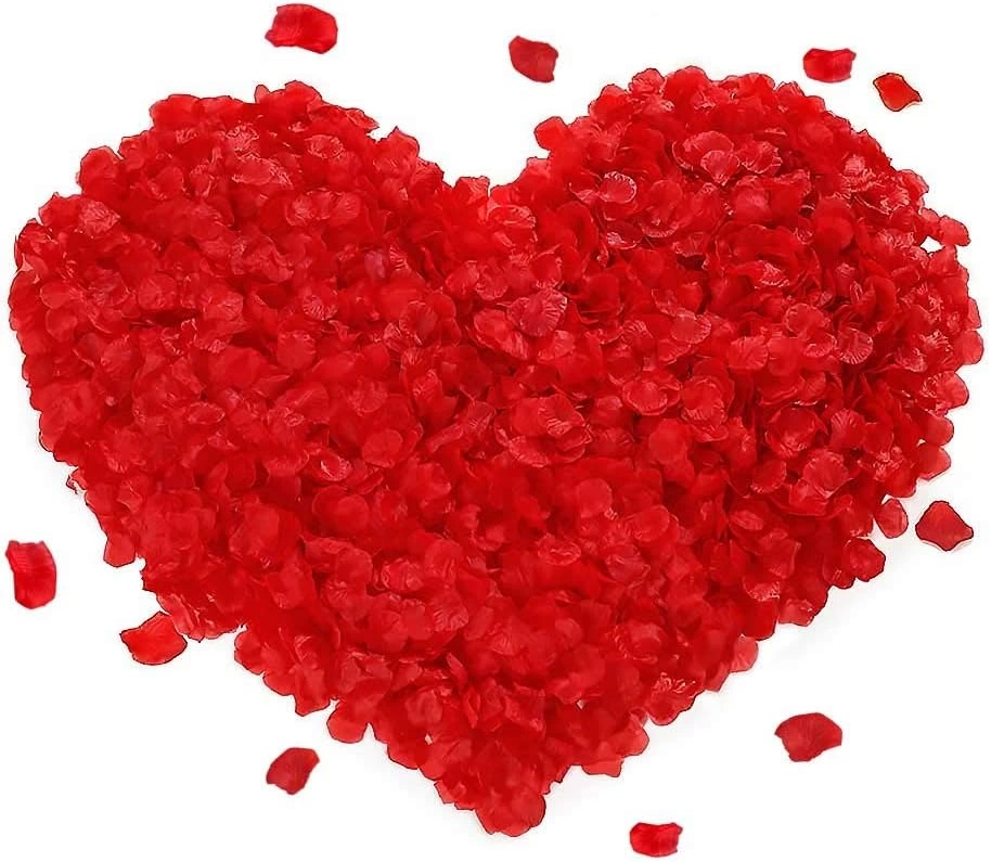 Red Color Rose Leaf Shaped Confetti – 10 Pack 1000 Pcs