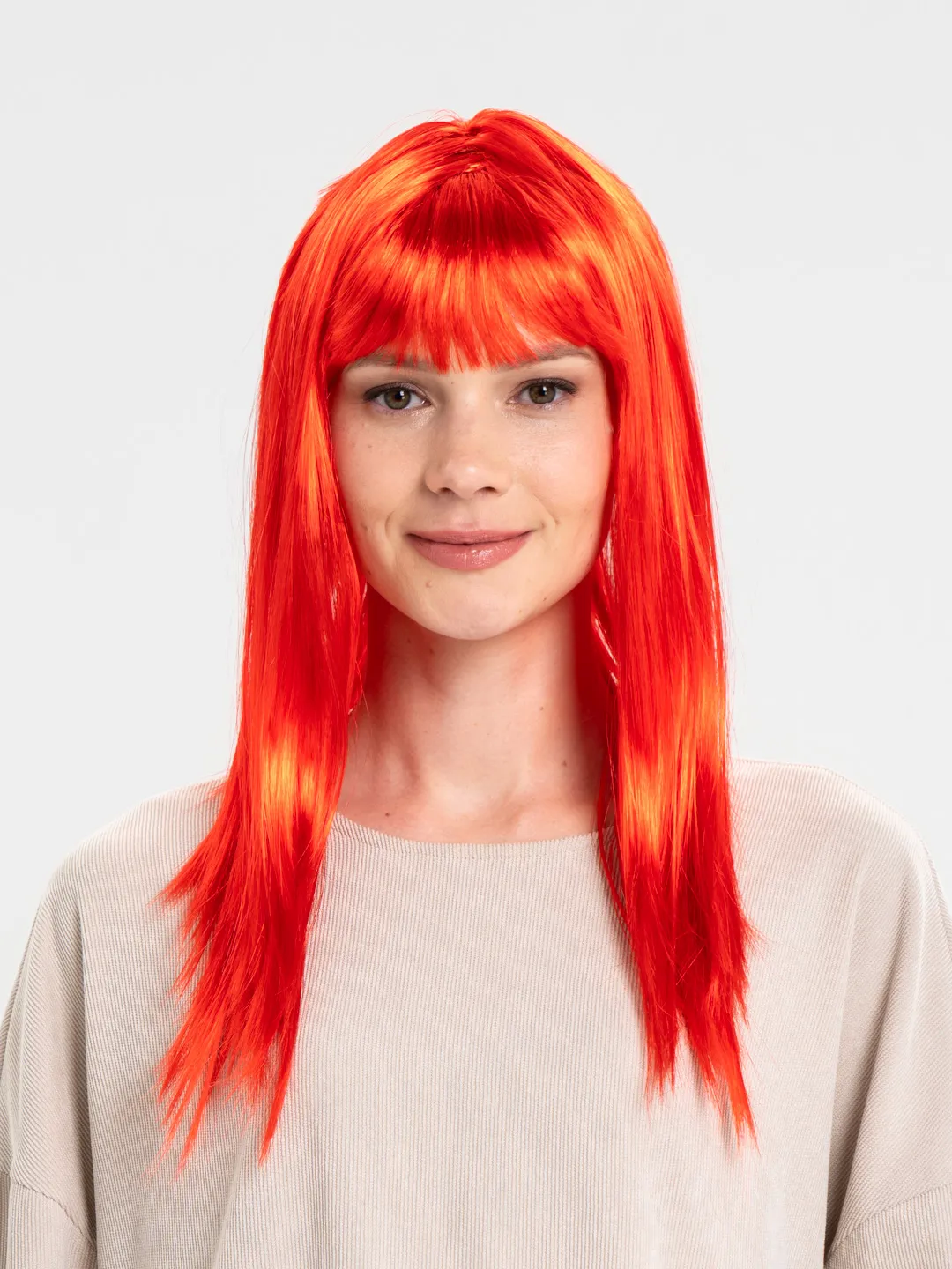 Red Color Long Straight Party Persian