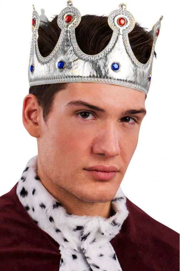 King Tac Silver Color Fabric Material Adult Size