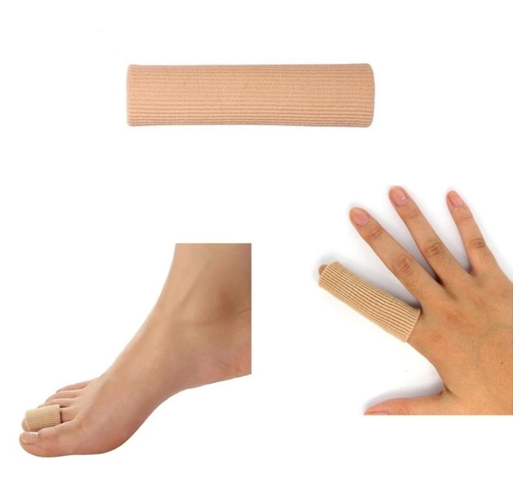 Hand Foot Finger Protective Teo Fabric Coated Gel Silicone Tube