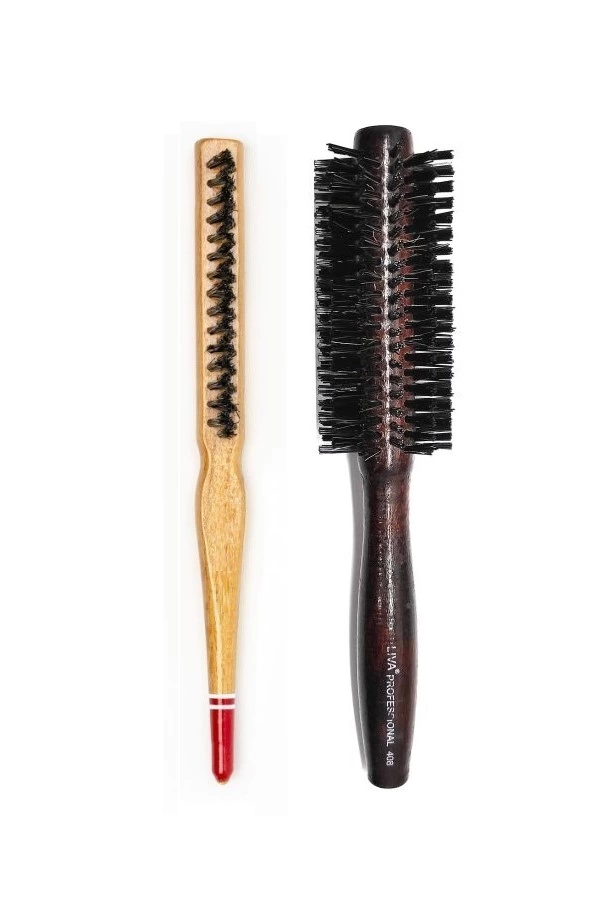 Liva 408&690 Professional Fireproof Set Topuz Hair Brush-2