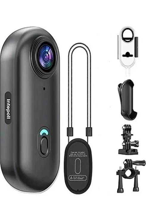 Mini 4k Wıfı Aksiyon Kamerası Vücut Kamerası Giyilebilir Video Kaydedici Hafıza Kartı Dahil