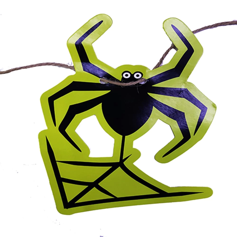 Spider Shaped Hanging Halloween Flama Banner Poster 2 Meter