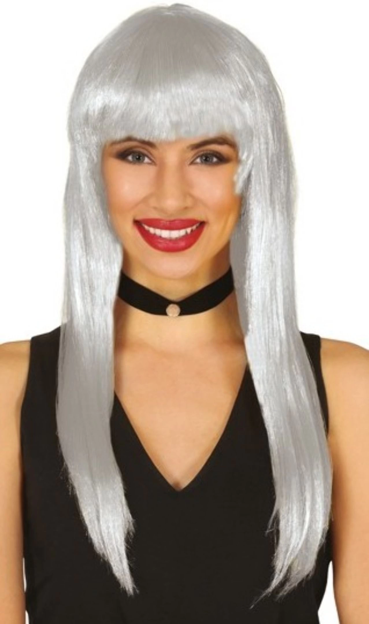 Platinum Grey Silver Color Long Party Persian Long Insert Peruk