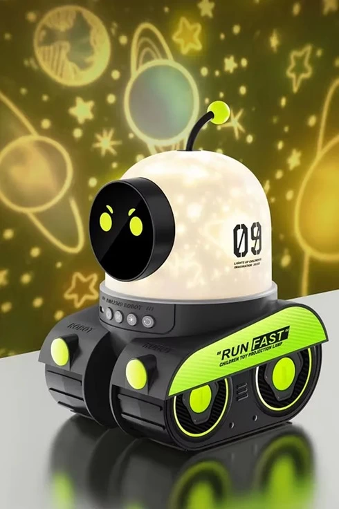 Robot Projection Night Lamp Rechargeable Star Sky Theme Led Projection Lamp With Speaker