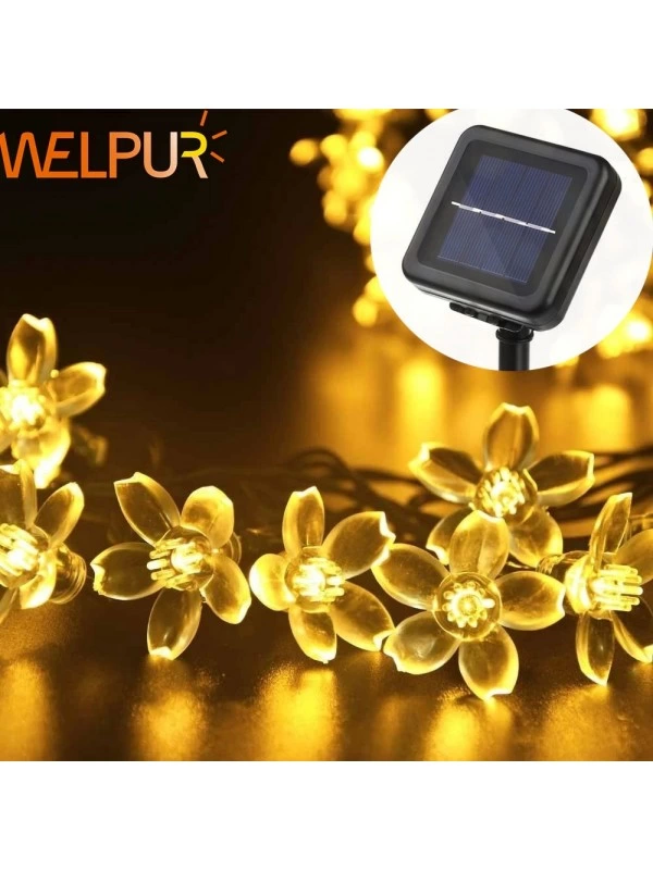 Solar 30 Led Flower Daylight Garden Lighting Decoration Solar Powered