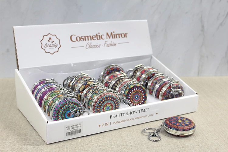 Stone Handheld Mirror Keychain Alk3769