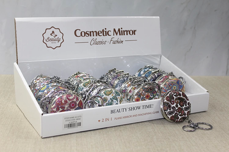 Stone Handheld Mirror Keychain Alk3773