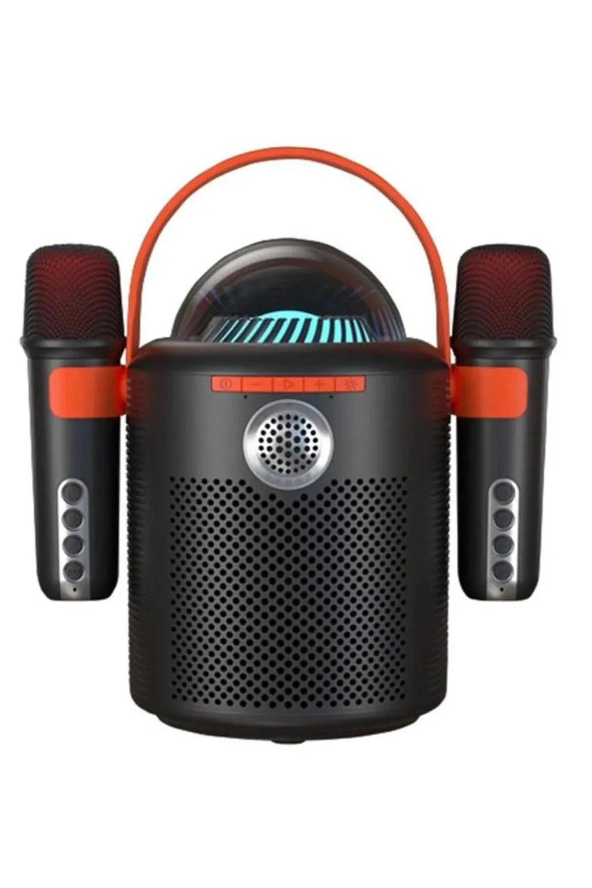 Bluetooth Aile Parti Seti Kablosuz Çift Mikrofon 6 Ses Degıstırme Siyah