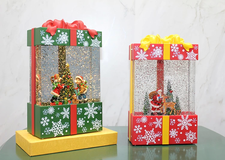 Christmas Theme Lighted Snow Globe Alk3188