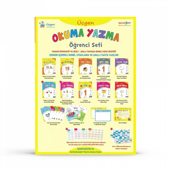 1. Sınıf – Üçgen Okuma Yazma Seti