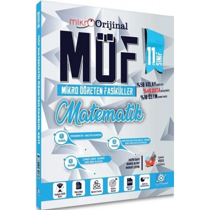 11. Sınıf Matematik MÖF Mikro Öğreten Fasiküller Orijinal Mikro