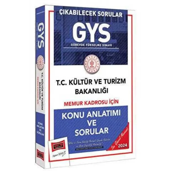 2024 GYS Kültür ve Turizm Bakanlığı Memur Kadrosu İçin Konu Anlatımı ve Sorular
