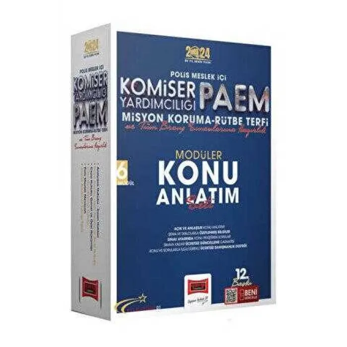 2024 Polis Meslek İçi PAEM Komiser Yardımcılığı Misyon Koruma Rütbe Terfi Modüler Konu Anlatım Seti