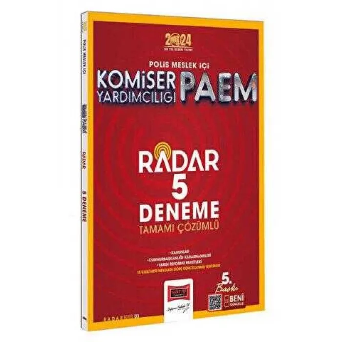 2024 Polis Meslek İçi PAEM Komiser Yardımcılığı Radar 5 Deneme