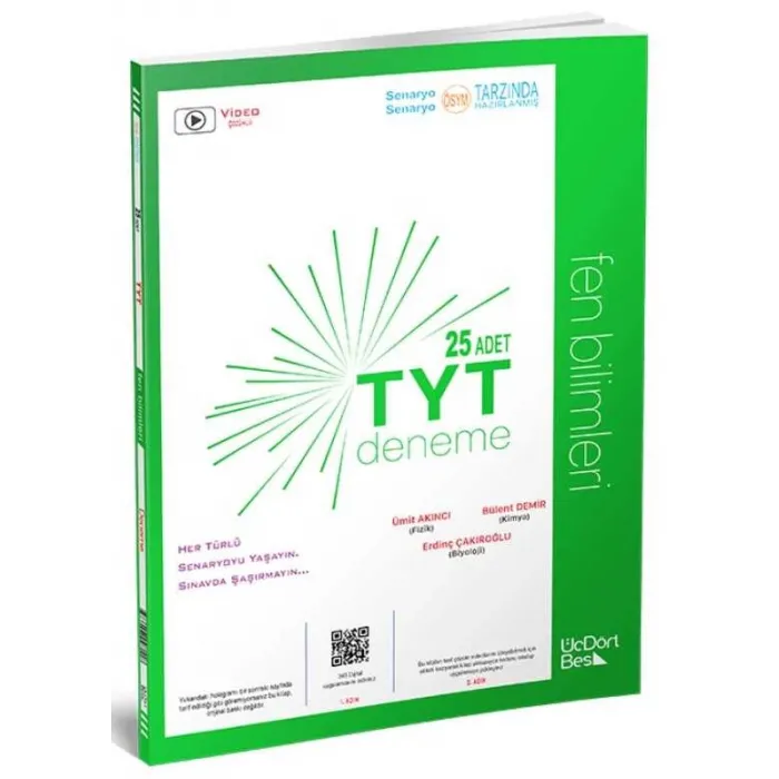 345 - TYT 25 li Fen Bilimleri Deneme -GÜNCEL BASKI