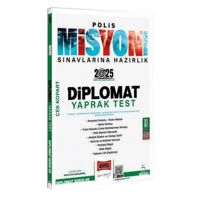 2025 Polis Misyon Sınavlarına Hazırlık Diplomat Serisi Diplomat Çek Kopart Yaprak Test