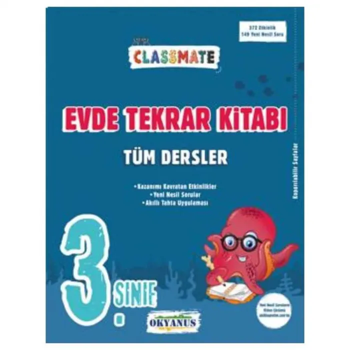 3. Sınıf Classmate Tüm Dersler Evde Tekrar Kitabı