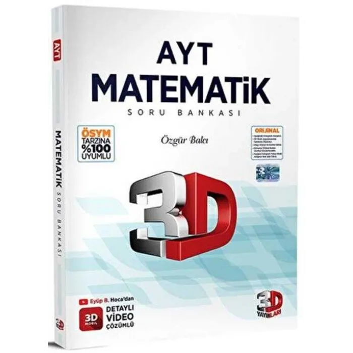 3D Yayınları 2023 AYT Matematik 3D Soru Bankası