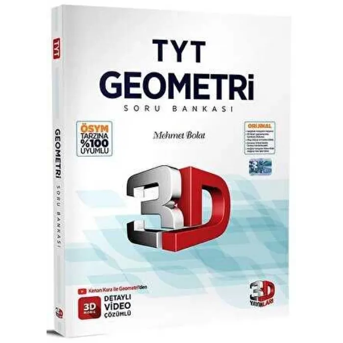 3D Yayınları 2023 TYT Geometri Soru Bankası