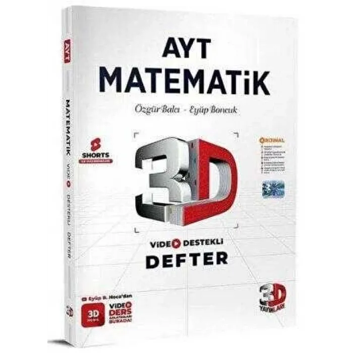 3D Yayınları AYT Matematik Video Destekli Defter