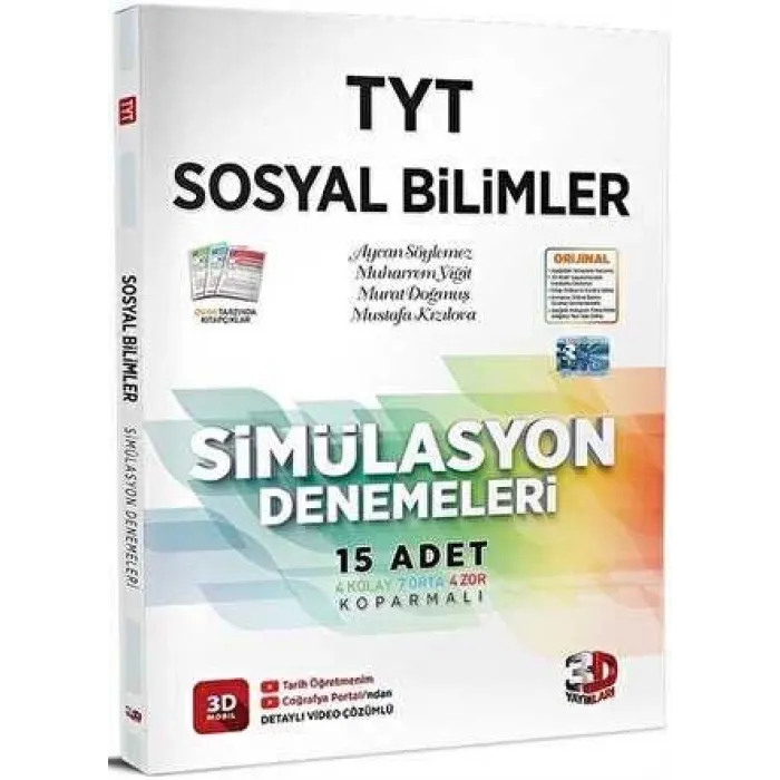 3D Yayınları TYT Sosyal Bilimler Simülasyon Denemeleri