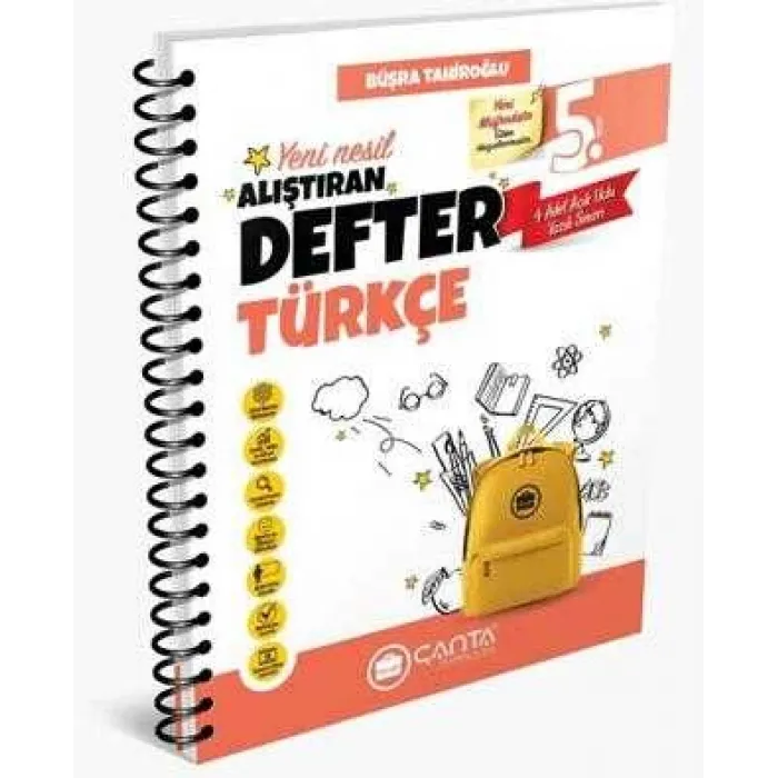 5. Sınıf Türkçe Okula Yardımcı Öğreten Defter