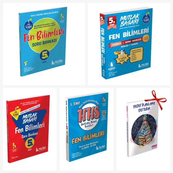5.Sınıf Fen Bilimleri Seti. Hedef Planlama Hediyeli !!