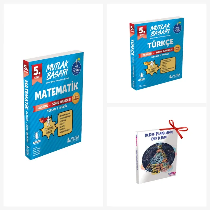 5.Sınıf Matematik ve Türkçe Fasiküller + Soru Bankası Seti. Hedef Planlama Defter Hediyeli!!!