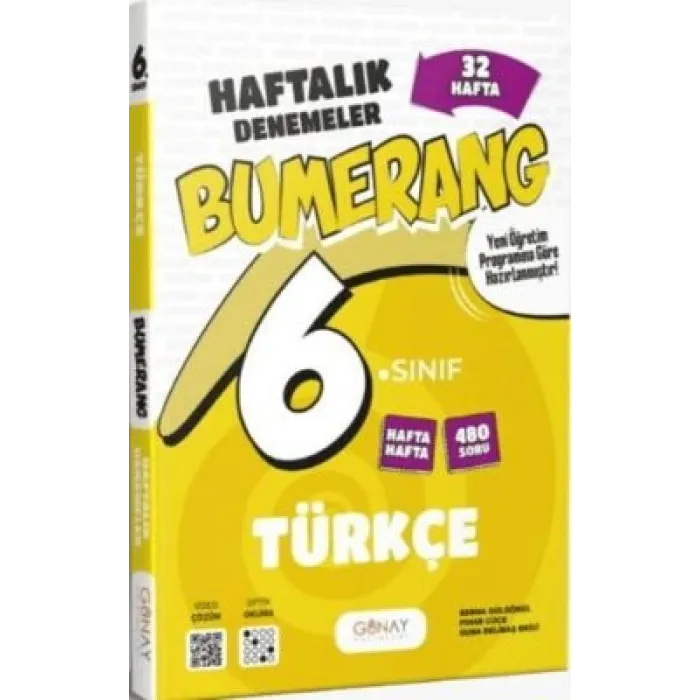 6. Sınıf Türkçe Bumerang 32 Haftalık Denemeleri