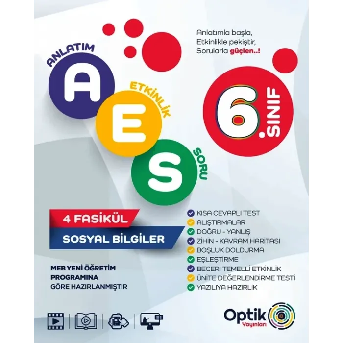 6. Sınıf Sosyal Bilgiler AES Optik Yayınları