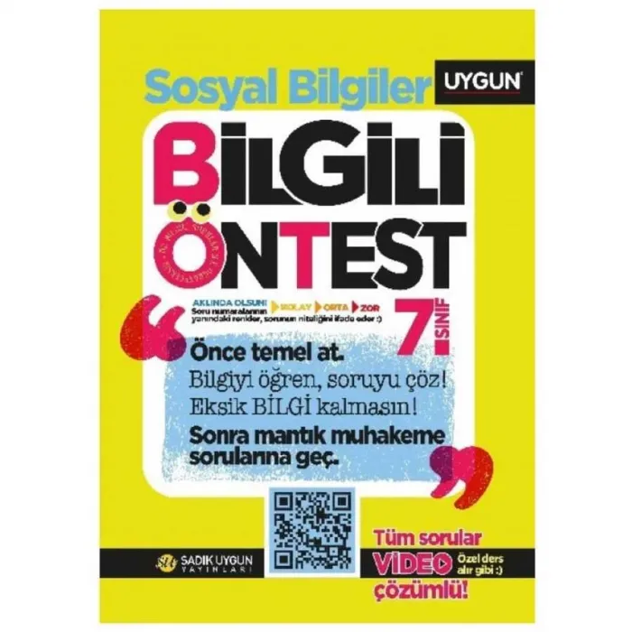 7. Sınıf Bilgili Ön Test Sosyal Bilgiler