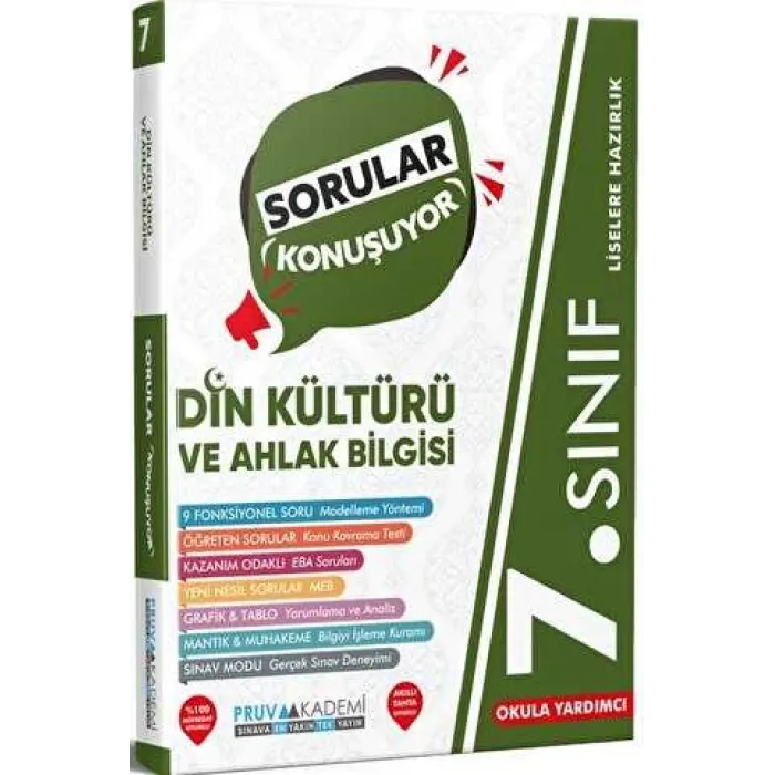 7. Sınıf Din Kültürü ve Ahlak Bilgisi Sorular Konuşuyor Soru Bankası