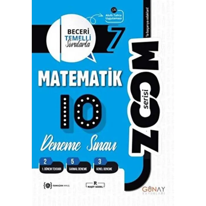 7. Sınıf Zoom Serisi Matematik 10`lu Deneme Sınavı