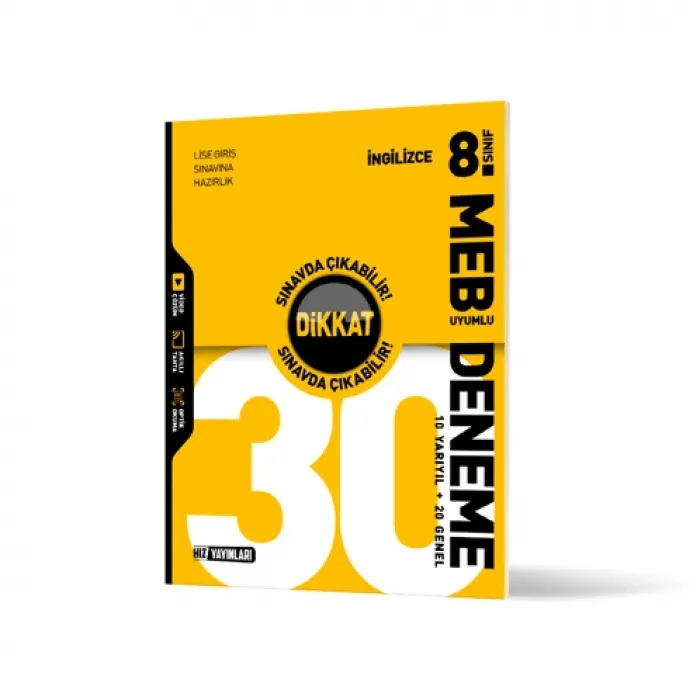 8. SINIF İNGİLİZCE 30 LU DENEME