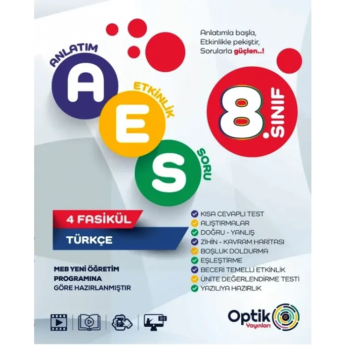 8. Sınıf Türkçe AES Etkinlikli Soru Bankası