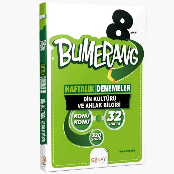 8. Sınıf Bumerang 32 Haftalık Din Kültürü ve Ahlak Bilgisi Denemeleri