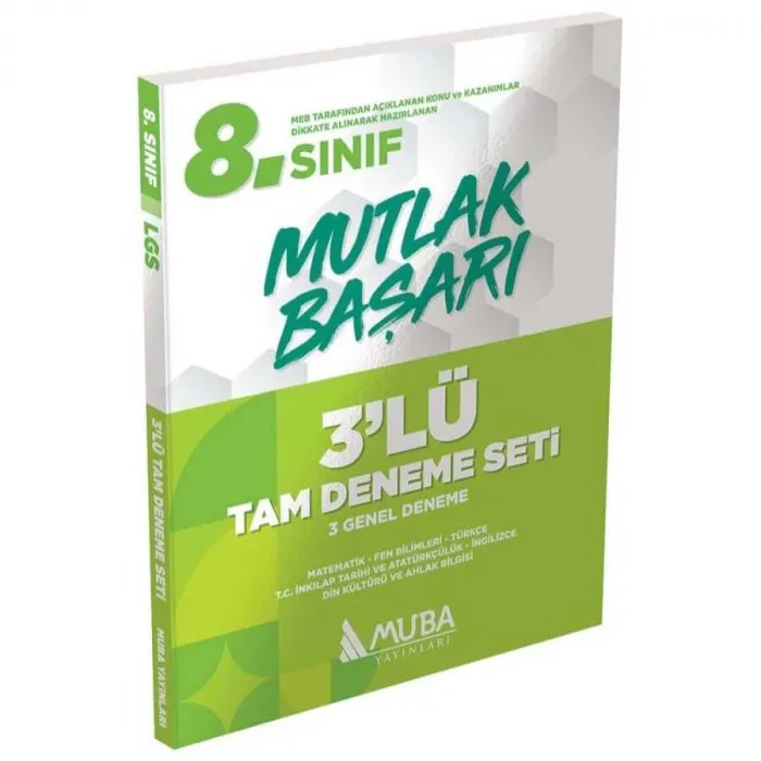 8. Sınıf LGS Mutlak Başarı 3`lü Tam Deneme Seti - 2008
