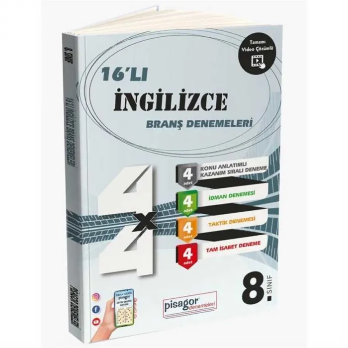 8. Sınıf Pisagor 16`lı İngilizce Denemesi