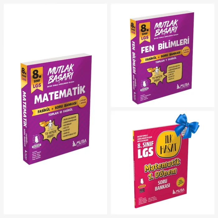 8.Sınıf Matematik ve Fen Bilimleri Fasikül + Soru Bankası Seti. Lgs Matematik Ilk Hasat Soru B. (1.DÖNEM) Hediyeli!!