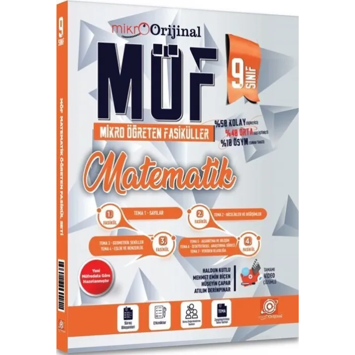 9. Sınıf Matematik MÖF Mikro Öğreten Fasiküller Orijinal Mikro