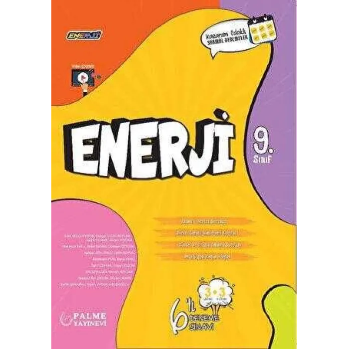 9. Sınıf Enerji 6`lı Deneme Sınavı Palme Yayıncılık