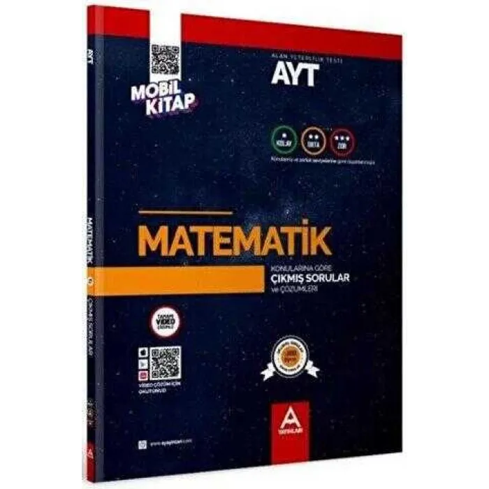 A Yayınları AYT Matematik Konularına ve Zorluk Derecelerine Göre Çıkmış Soru ve Çözümleri