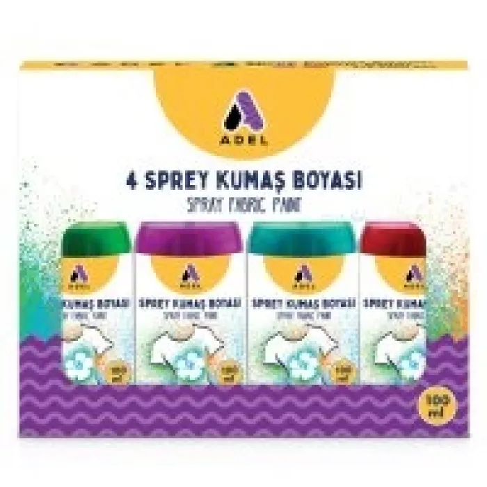 Adel Kumaş Boyası Sprey 4lü-1 Klasik Paket 2188000041000