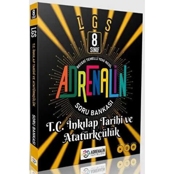 Adrenalin Yayınları 8. Sınıf Adrenalin T.C. İnkılap Tarihi ve Atatürkçülük Soru Bankası