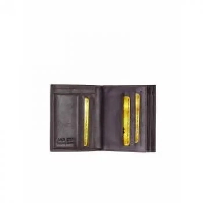 Aka Erkek Cüzdan 730-3 Düz Kahve Orta Boy Deri