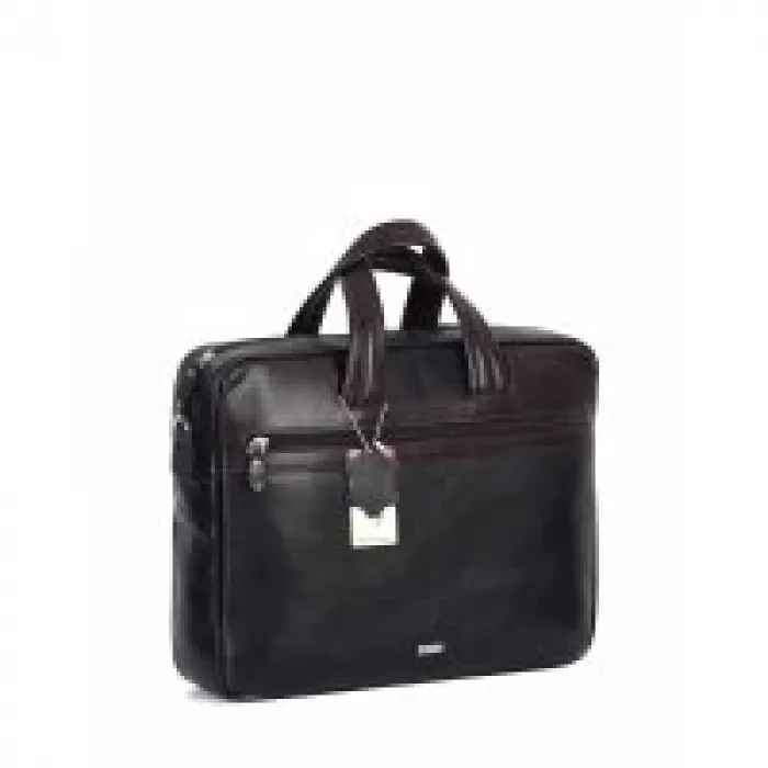 Aka Evrak Çantası 253-1 Düz Siyah Deri